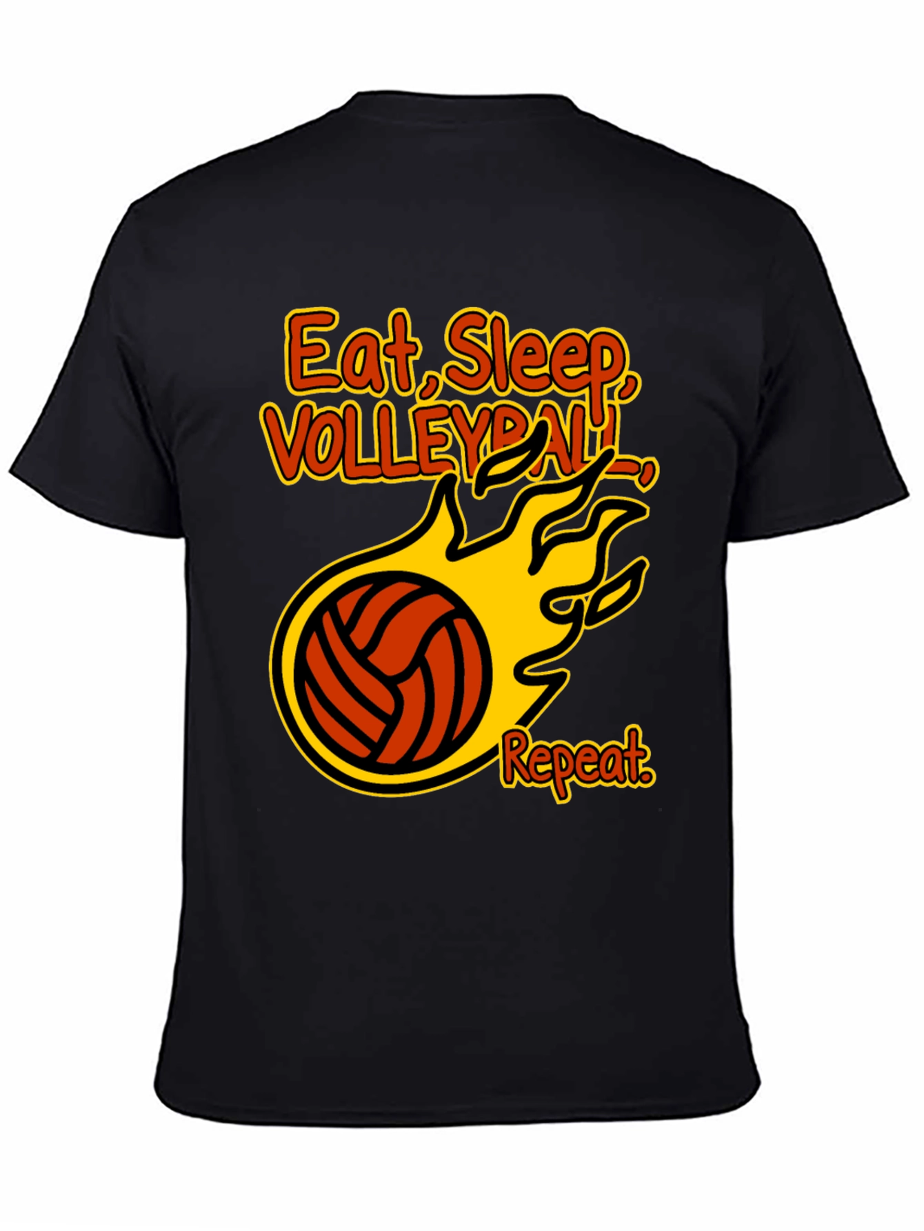 Eat Sleep Volleyball Repeat Graphic Tee