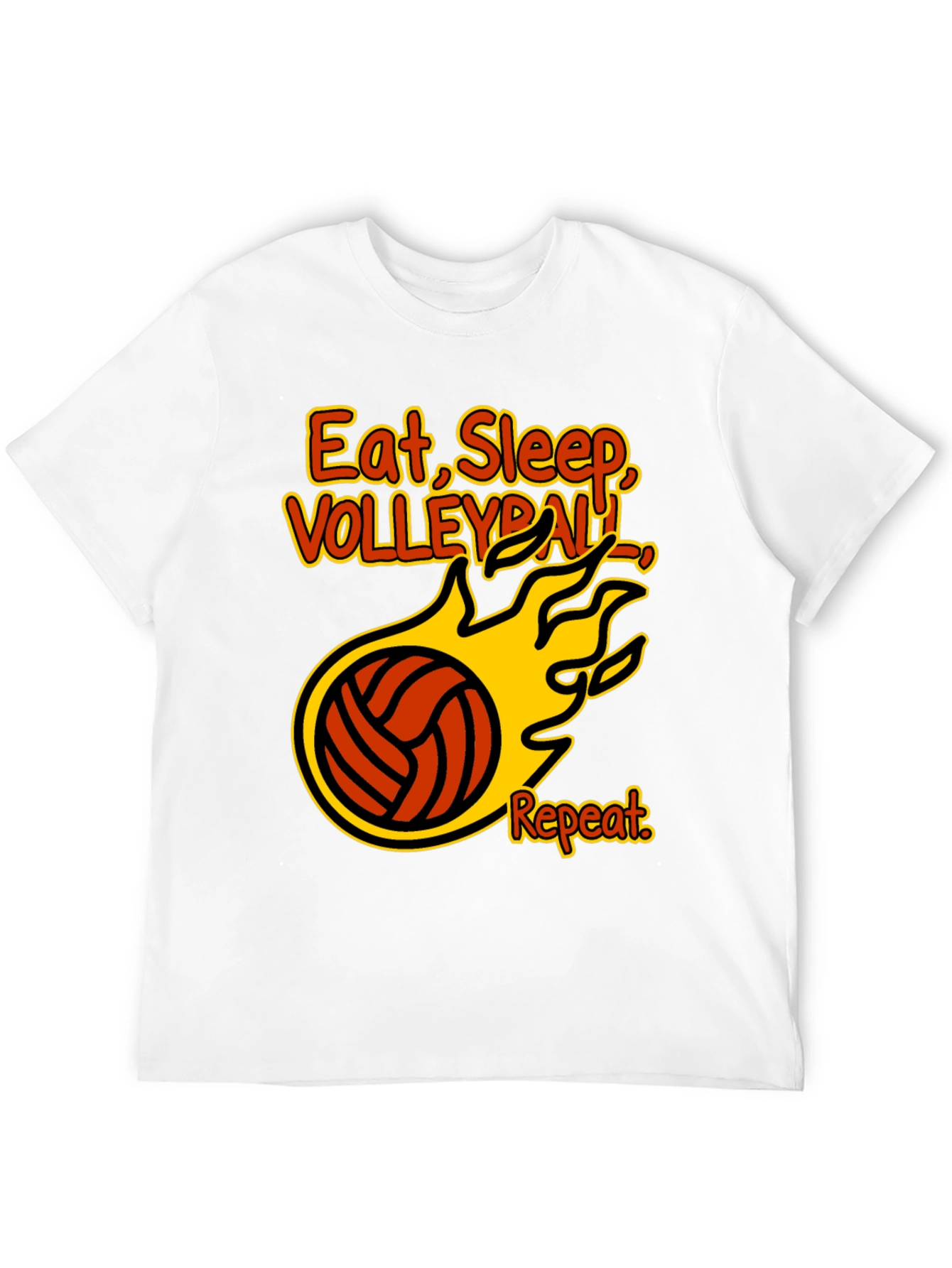 Eat Sleep Volleyball Repeat Graphic Tee