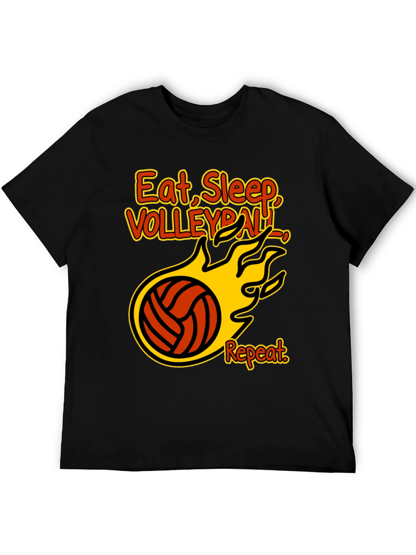 Eat Sleep Volleyball Repeat Graphic Tee