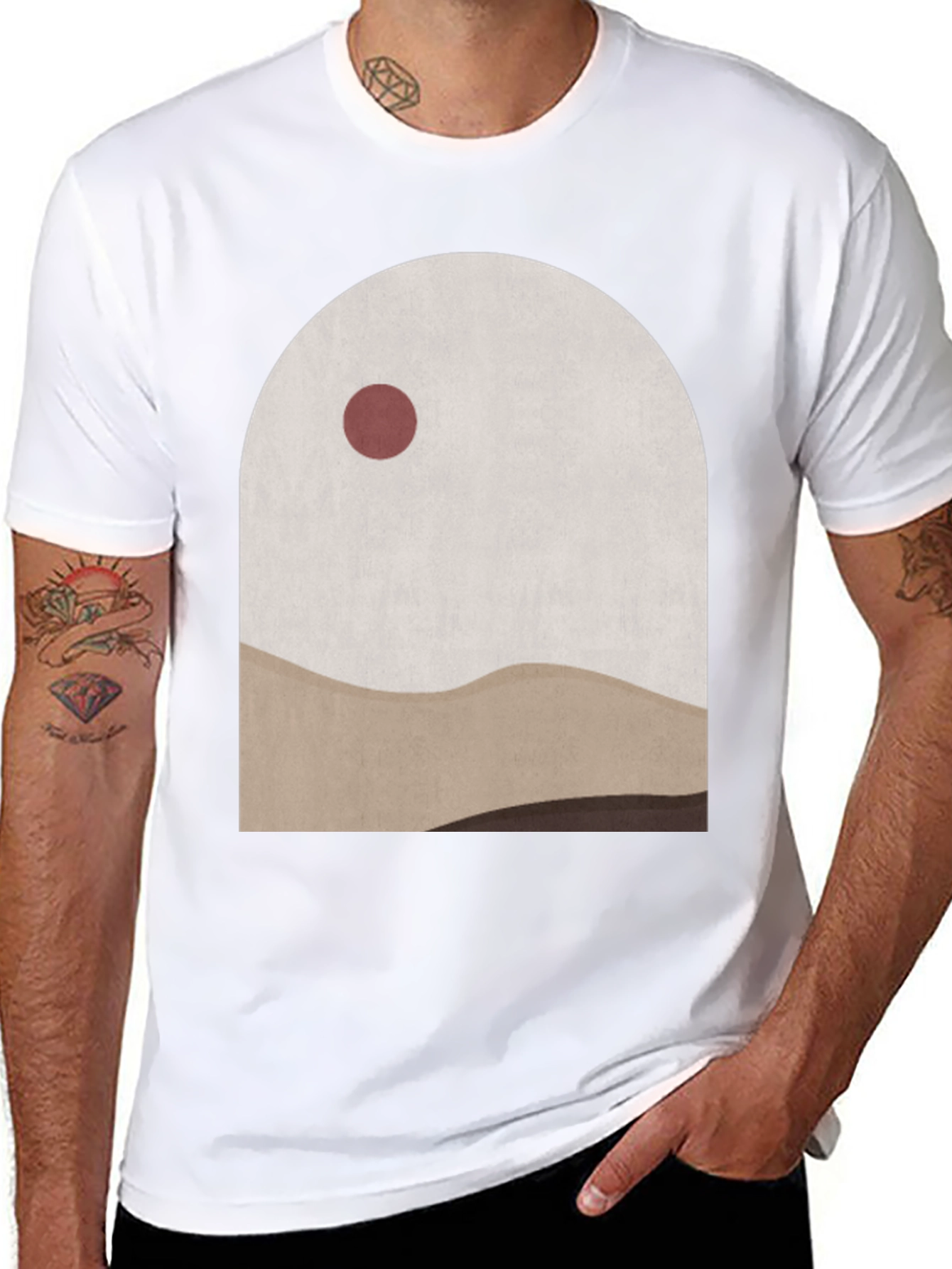 Minimalist Landscape Graphic Tee - Archway Design