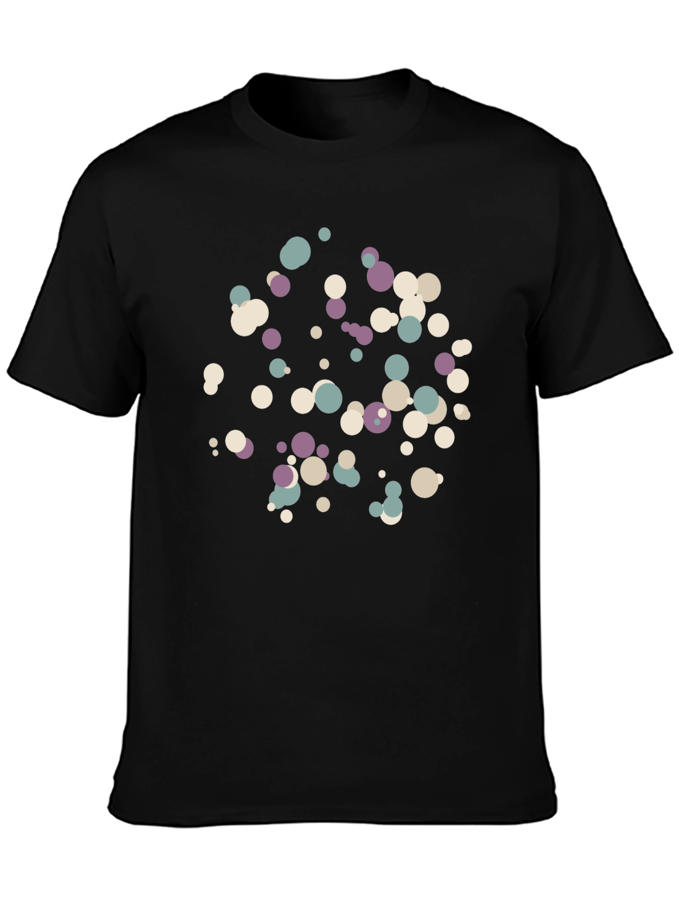 Abstract Dot Pattern Black T-Shirt