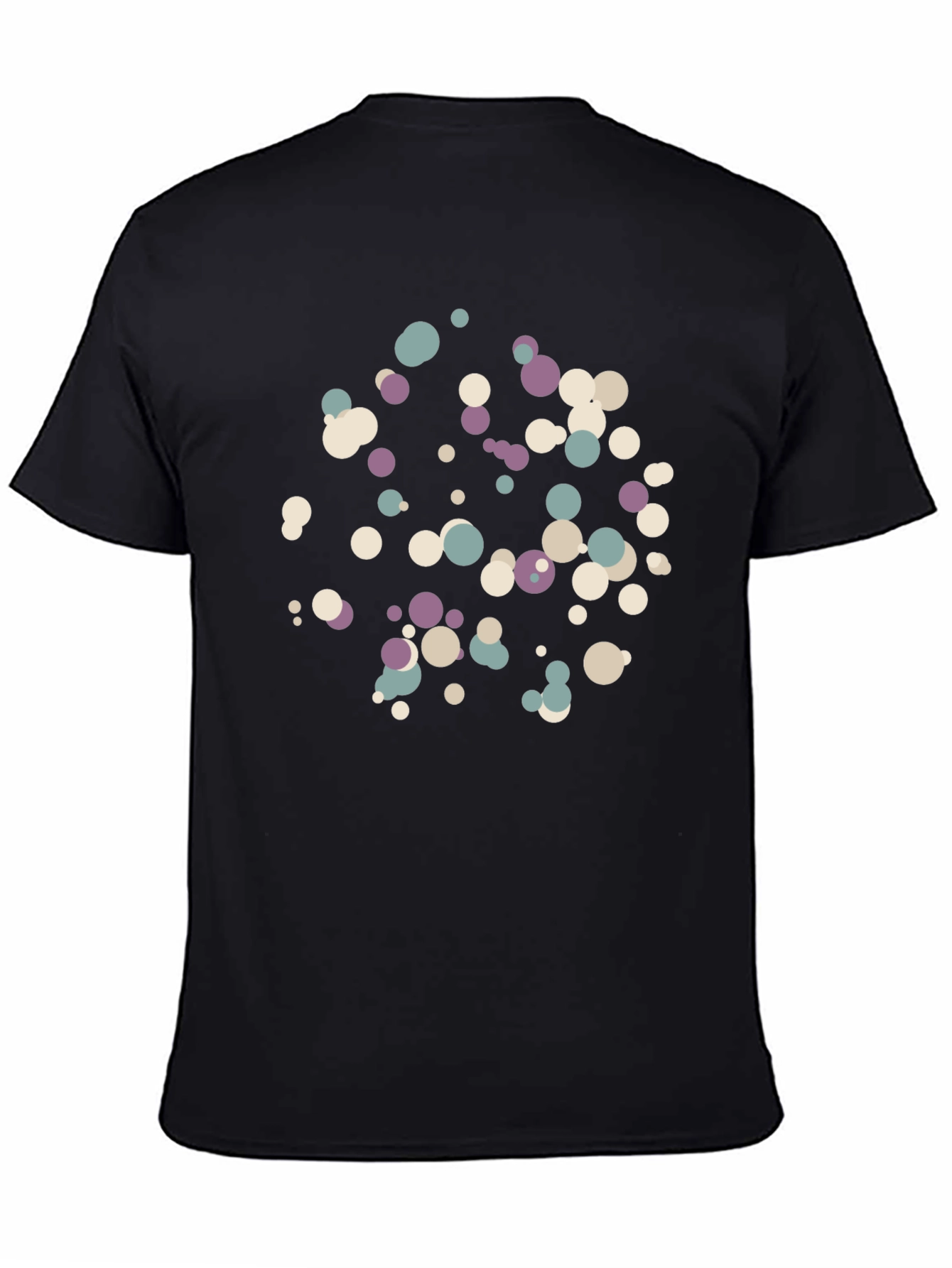 Abstract Dot Pattern Black T-Shirt