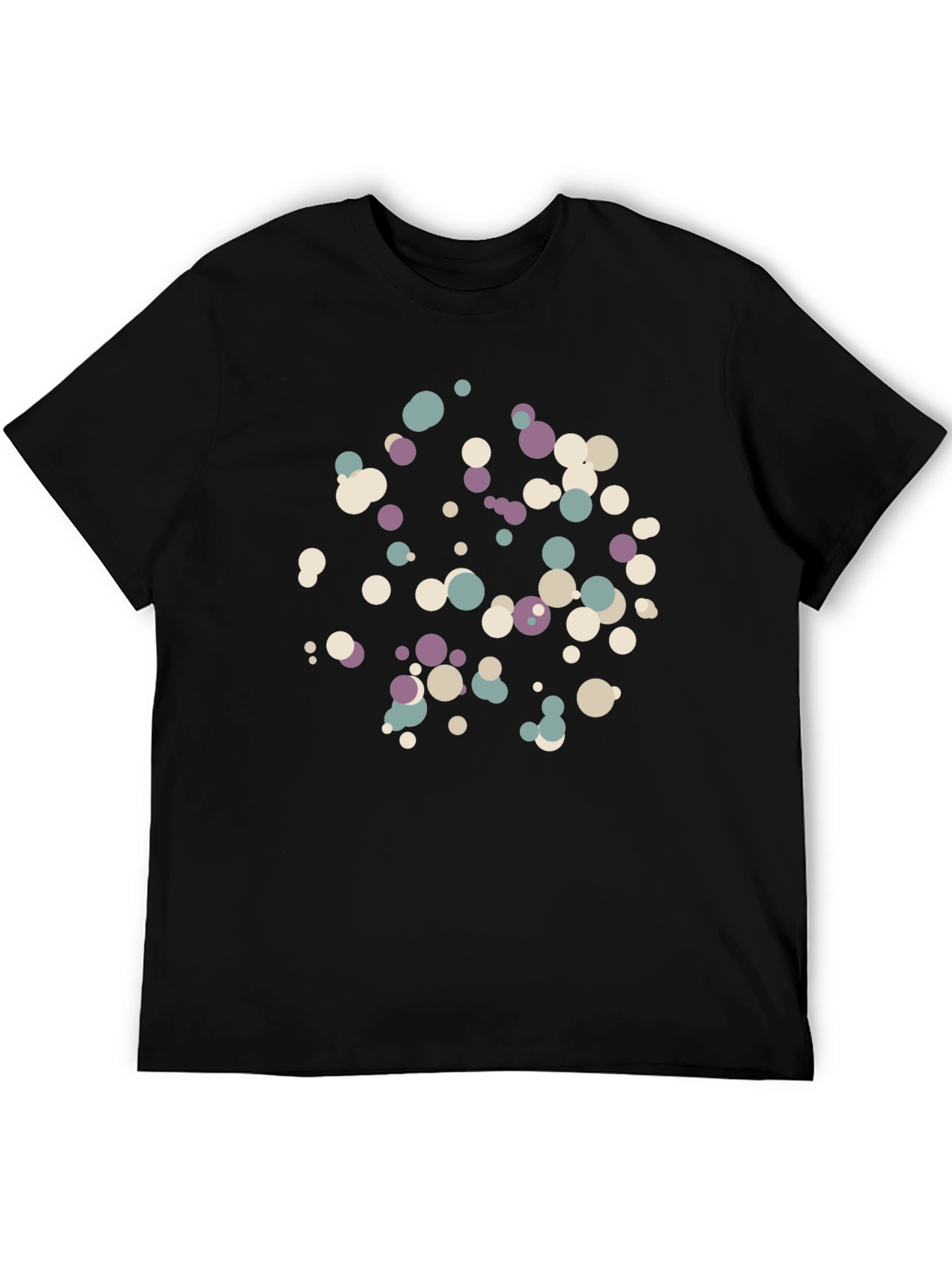 Abstract Dot Pattern Black T-Shirt