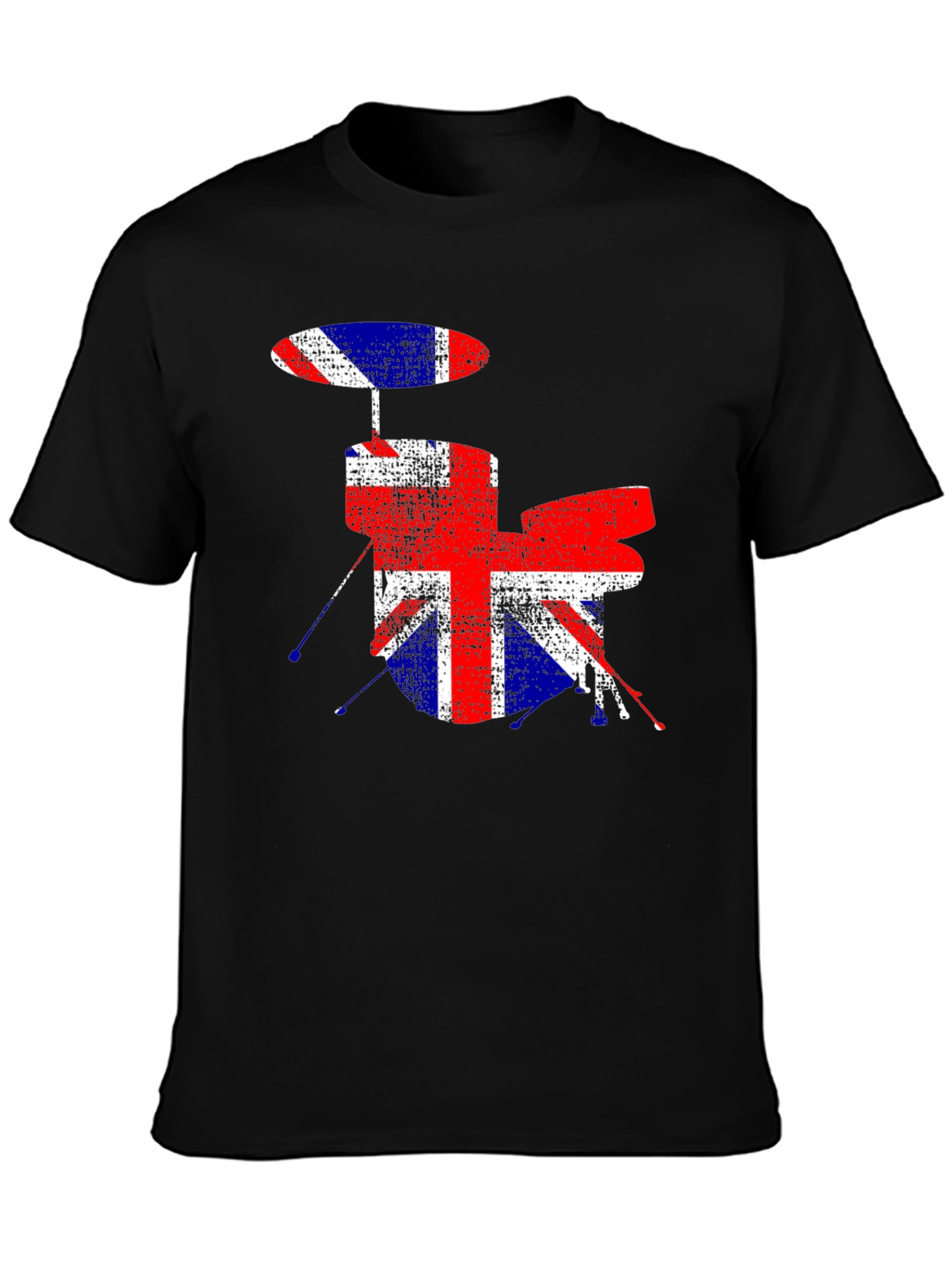 British Flag Drum Set Graphic T-Shirt