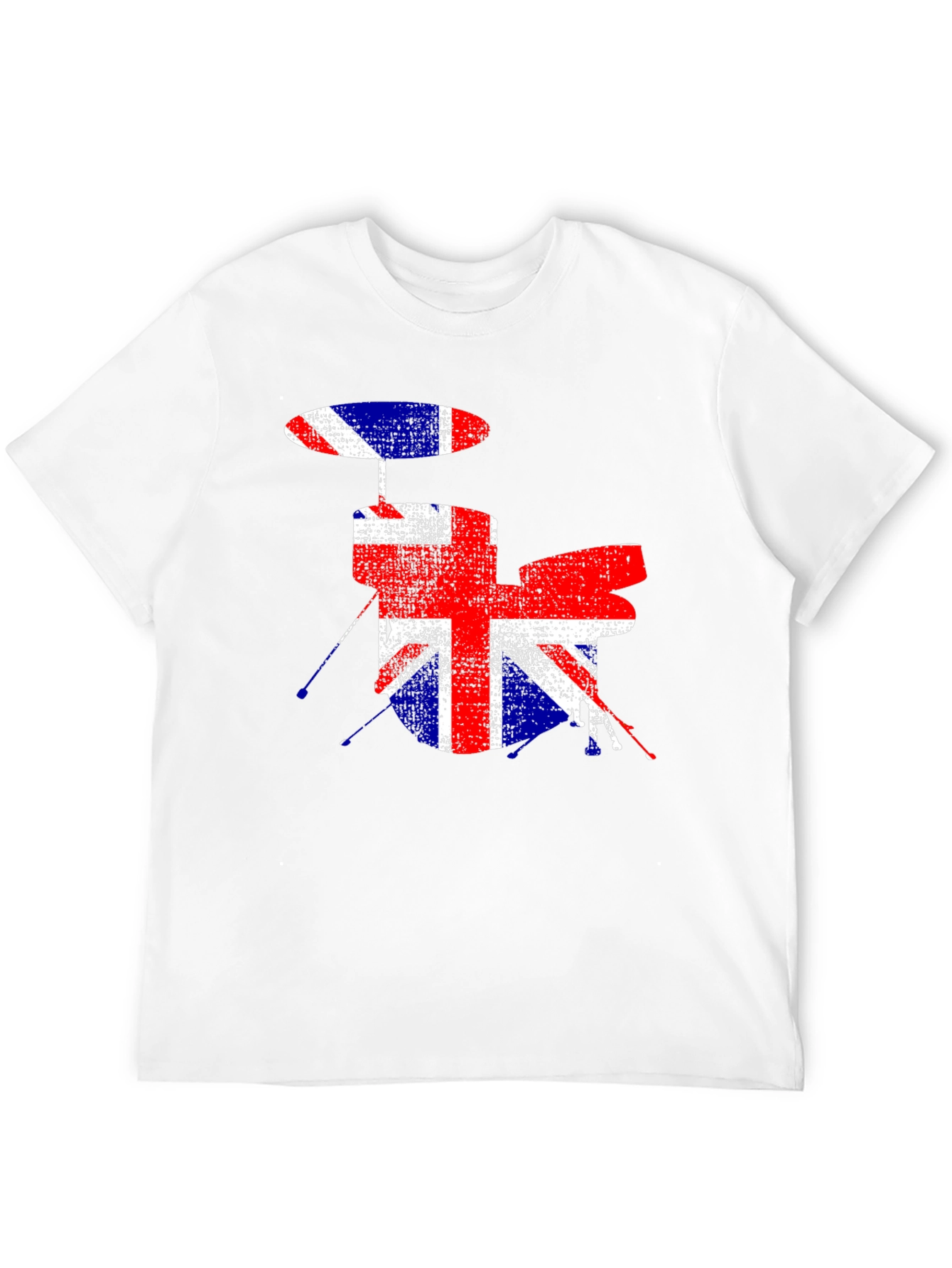 British Flag Drum Set Graphic T-Shirt
