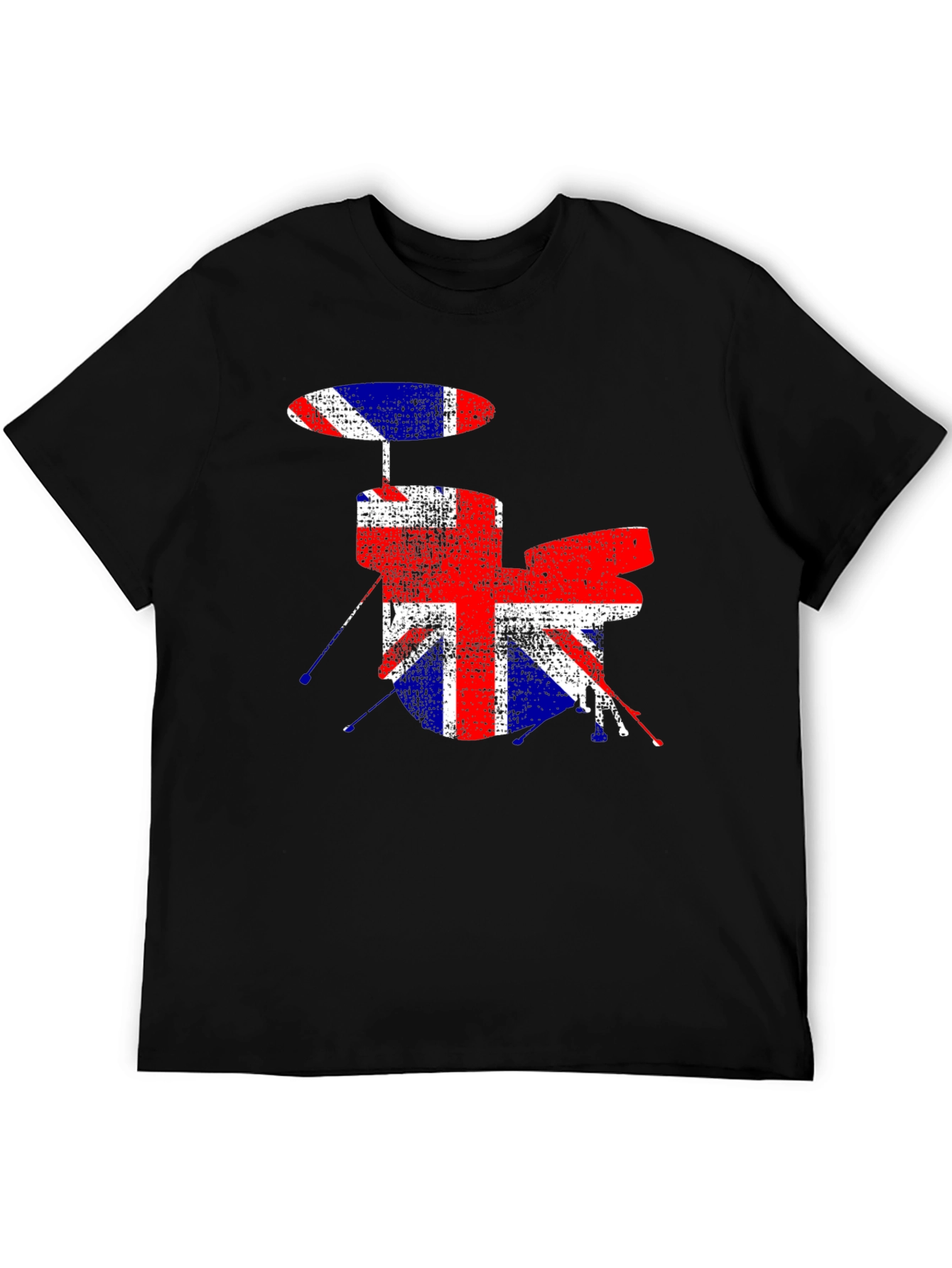 British Flag Drum Set Graphic T-Shirt