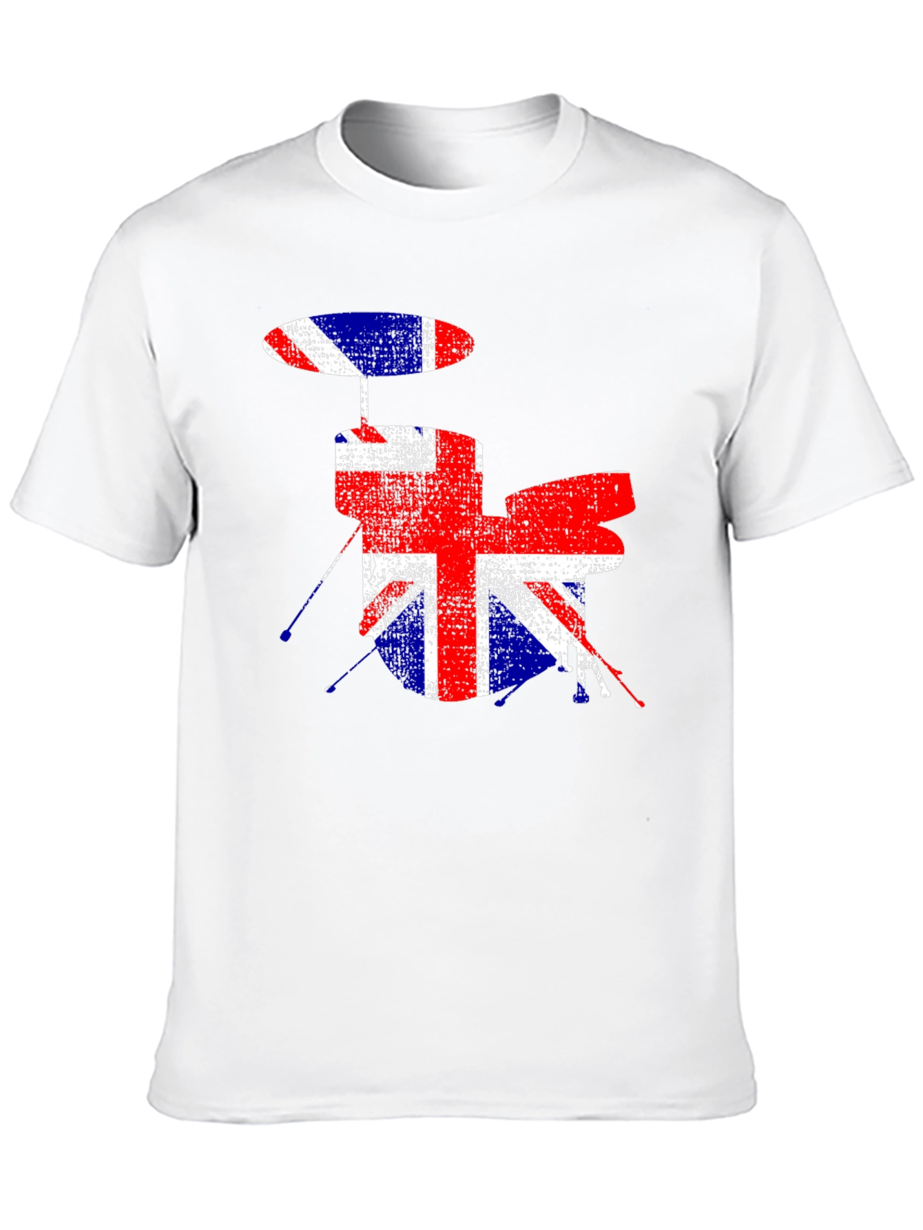 British Flag Drum Set Graphic T-Shirt