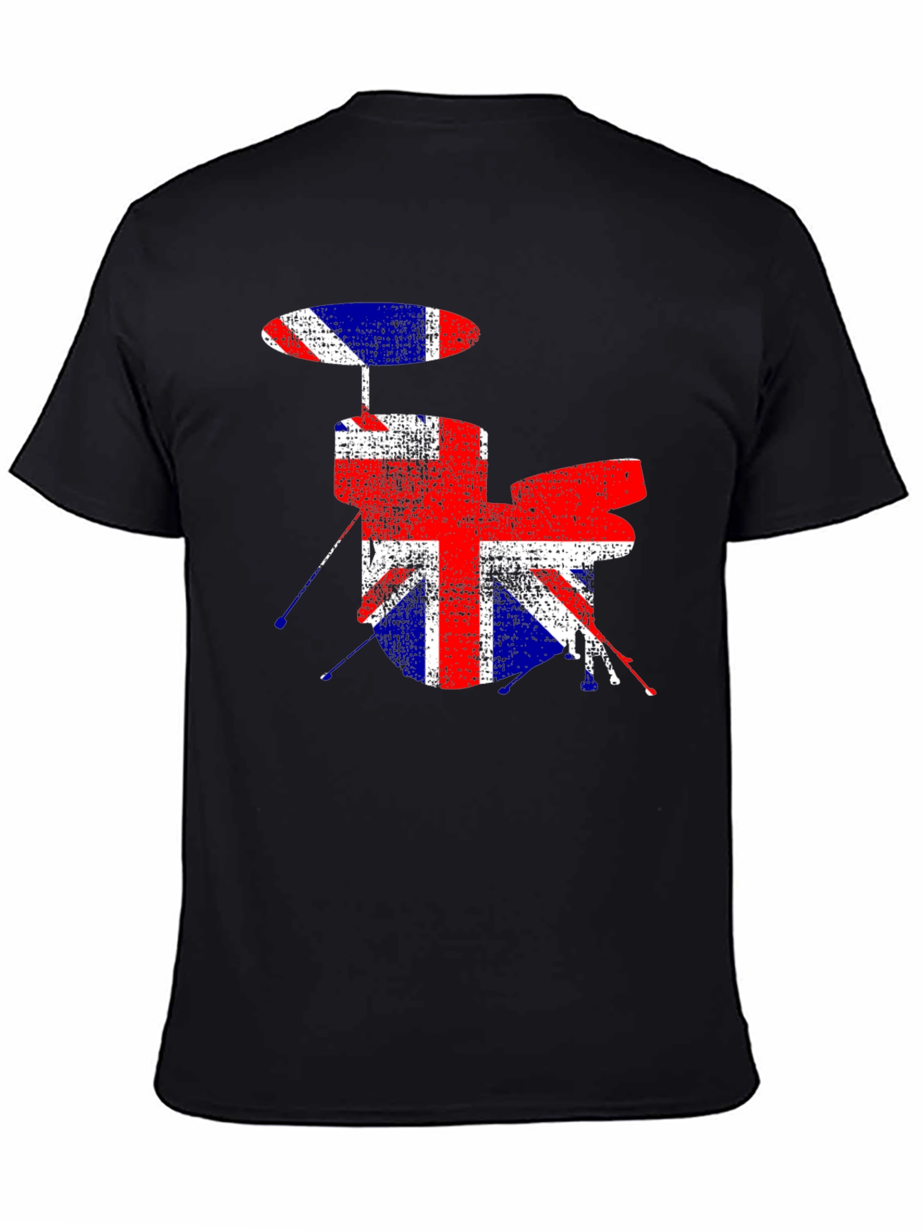 British Flag Drum Set Graphic T-Shirt