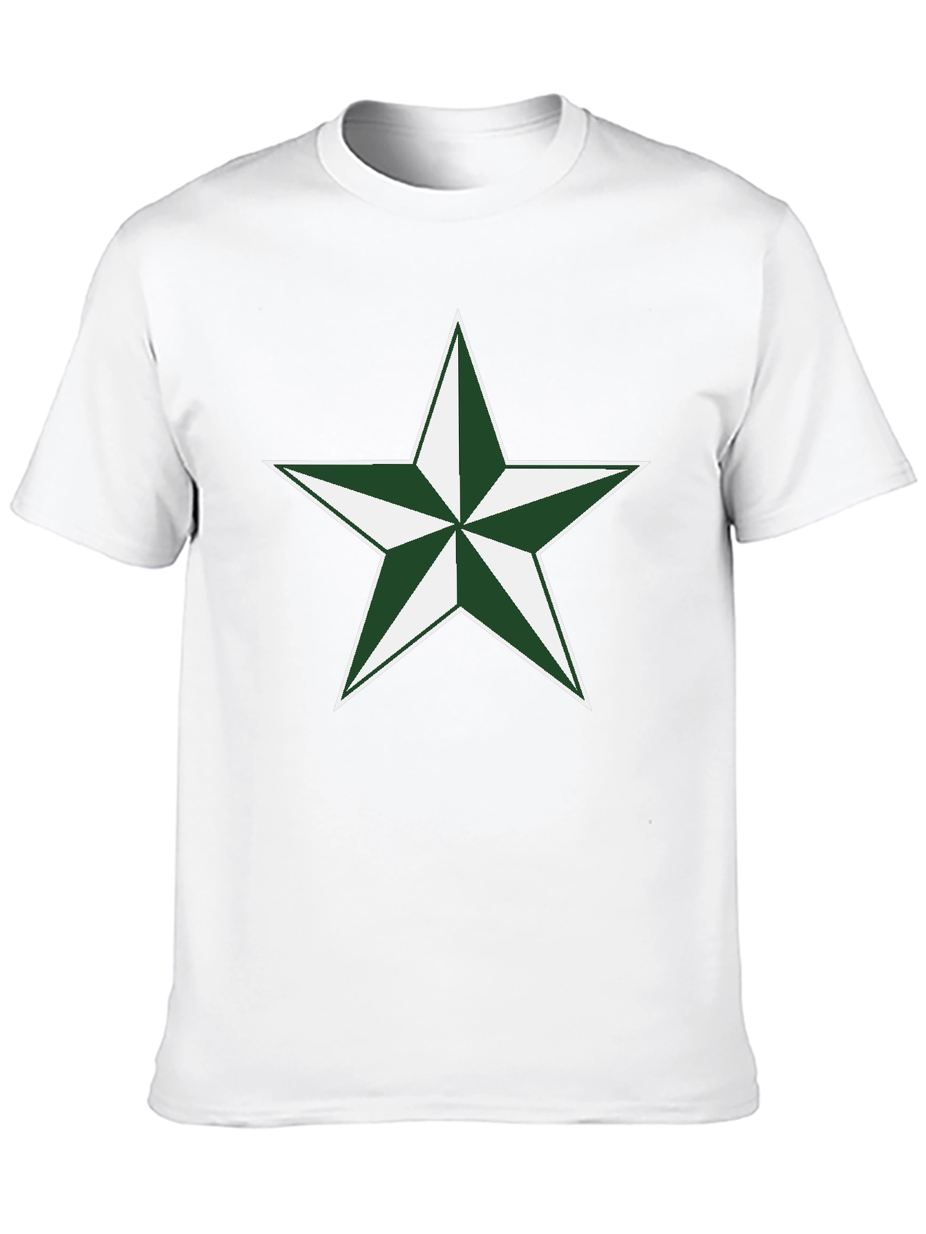 Green Star Graphic Black T-Shirt