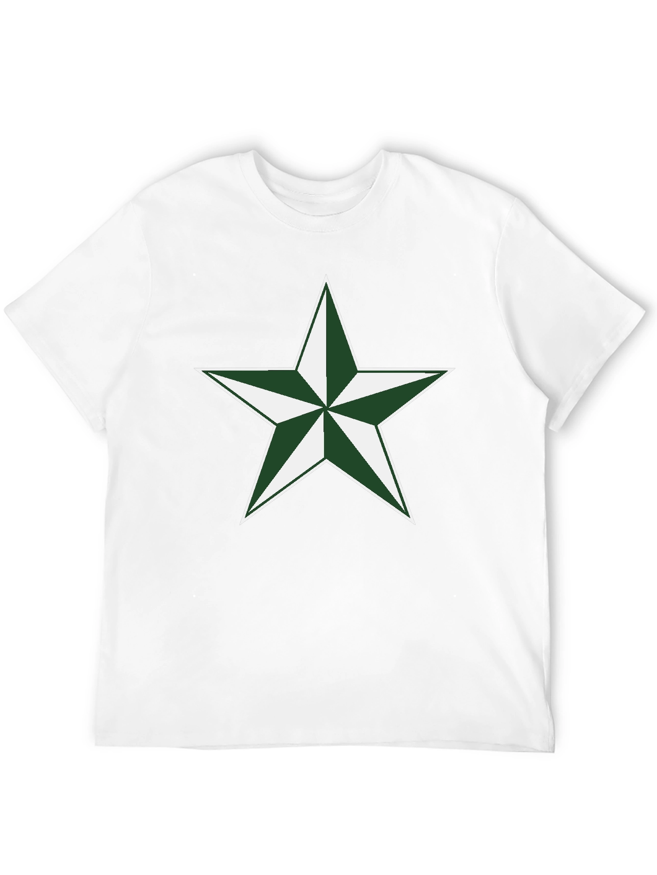 Green Star Graphic Black T-Shirt