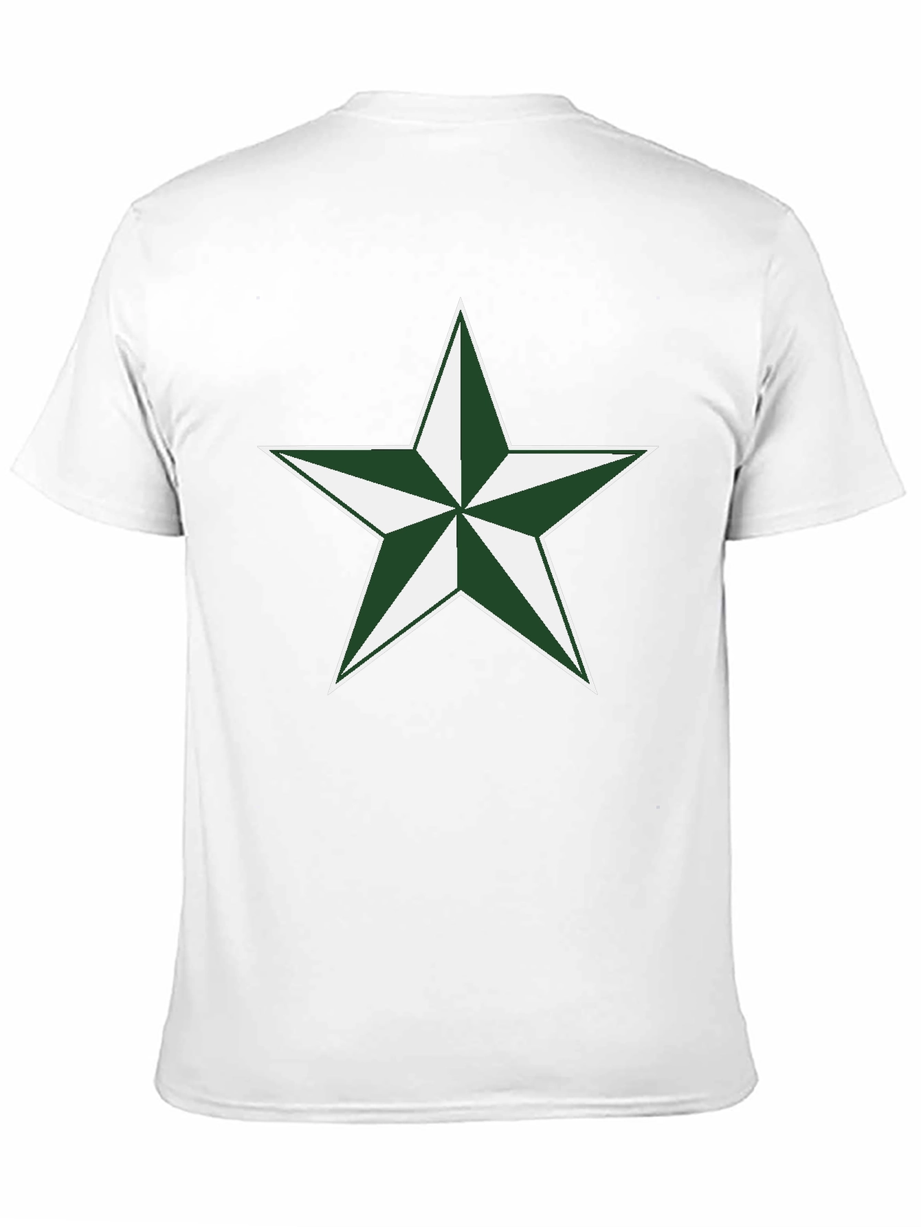 Green Star Graphic Black T-Shirt