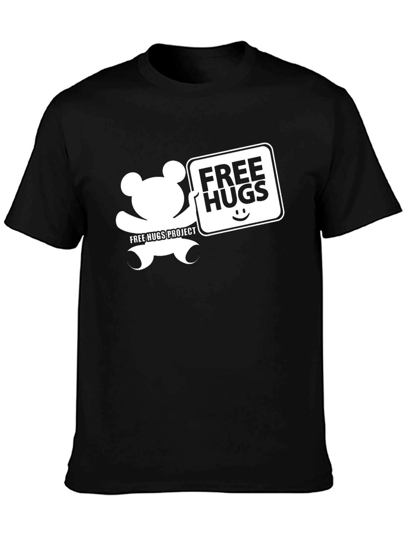 Free Hugs Project Black Graphic Tee