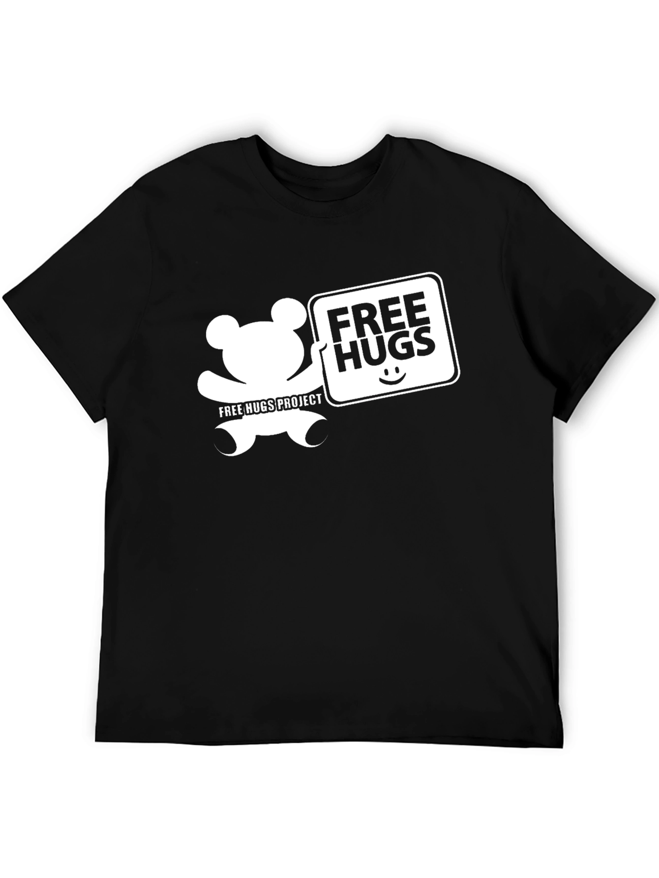 Free Hugs Project Black Graphic Tee