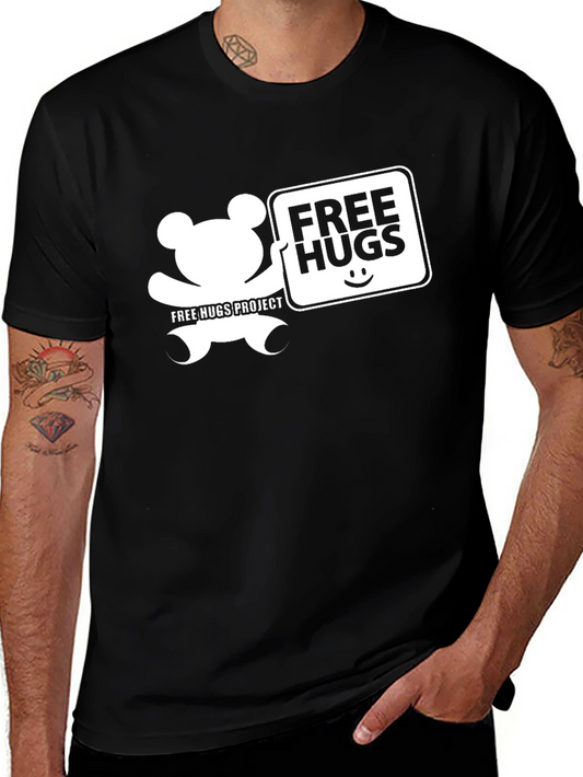 Free Hugs Project Black Graphic Tee