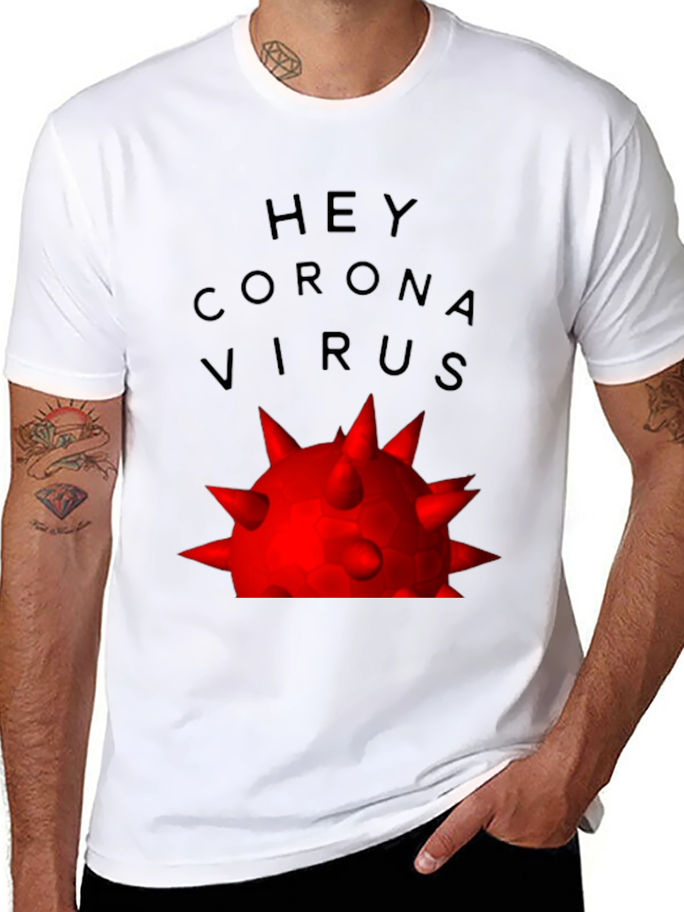 Hey Corona Virus Graphic T-Shirt