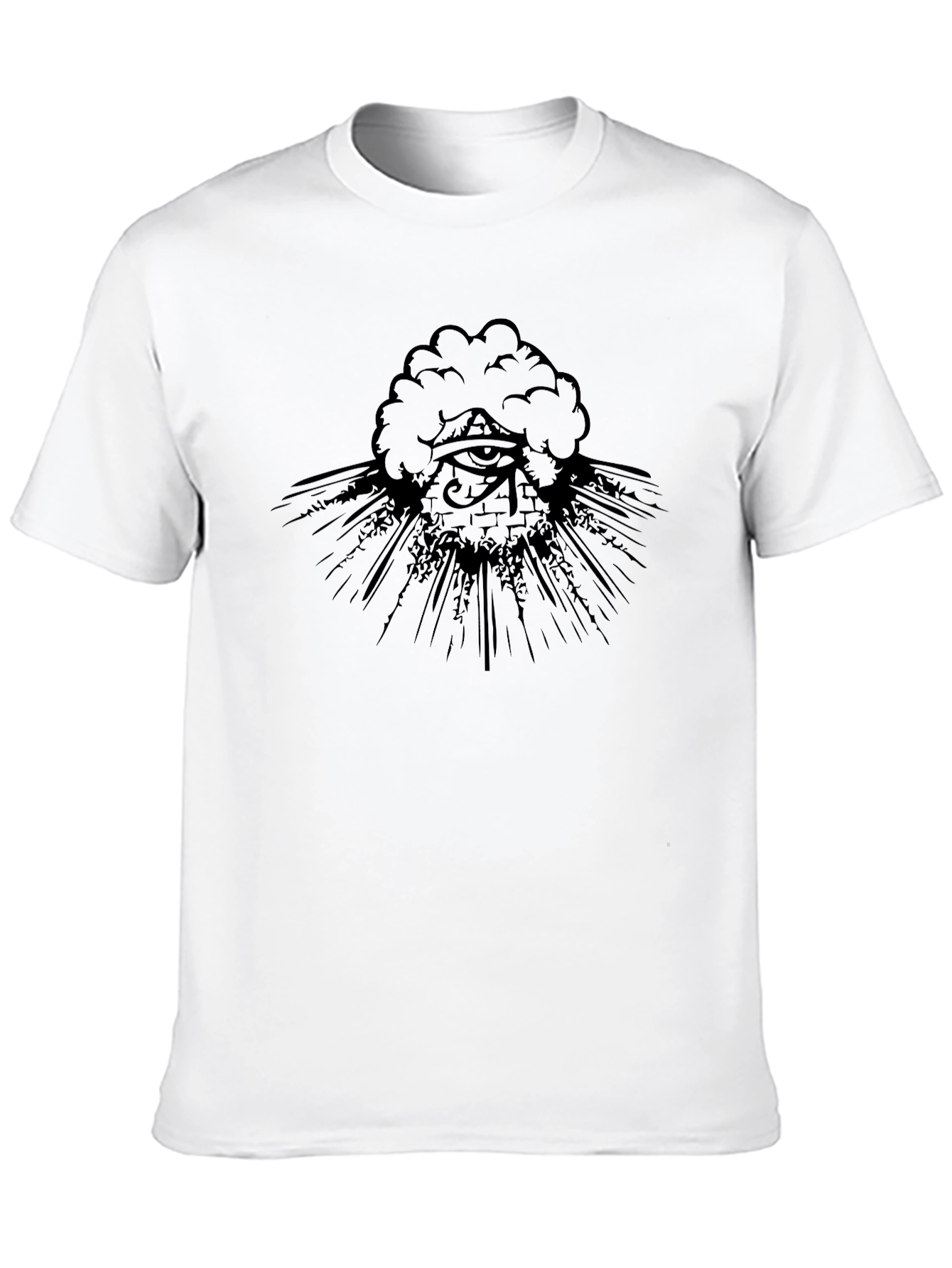 Eye of Providence Graphic Tee - Black Cotton Blend