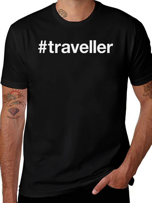 Hashtag Traveller T-Shirt - Black