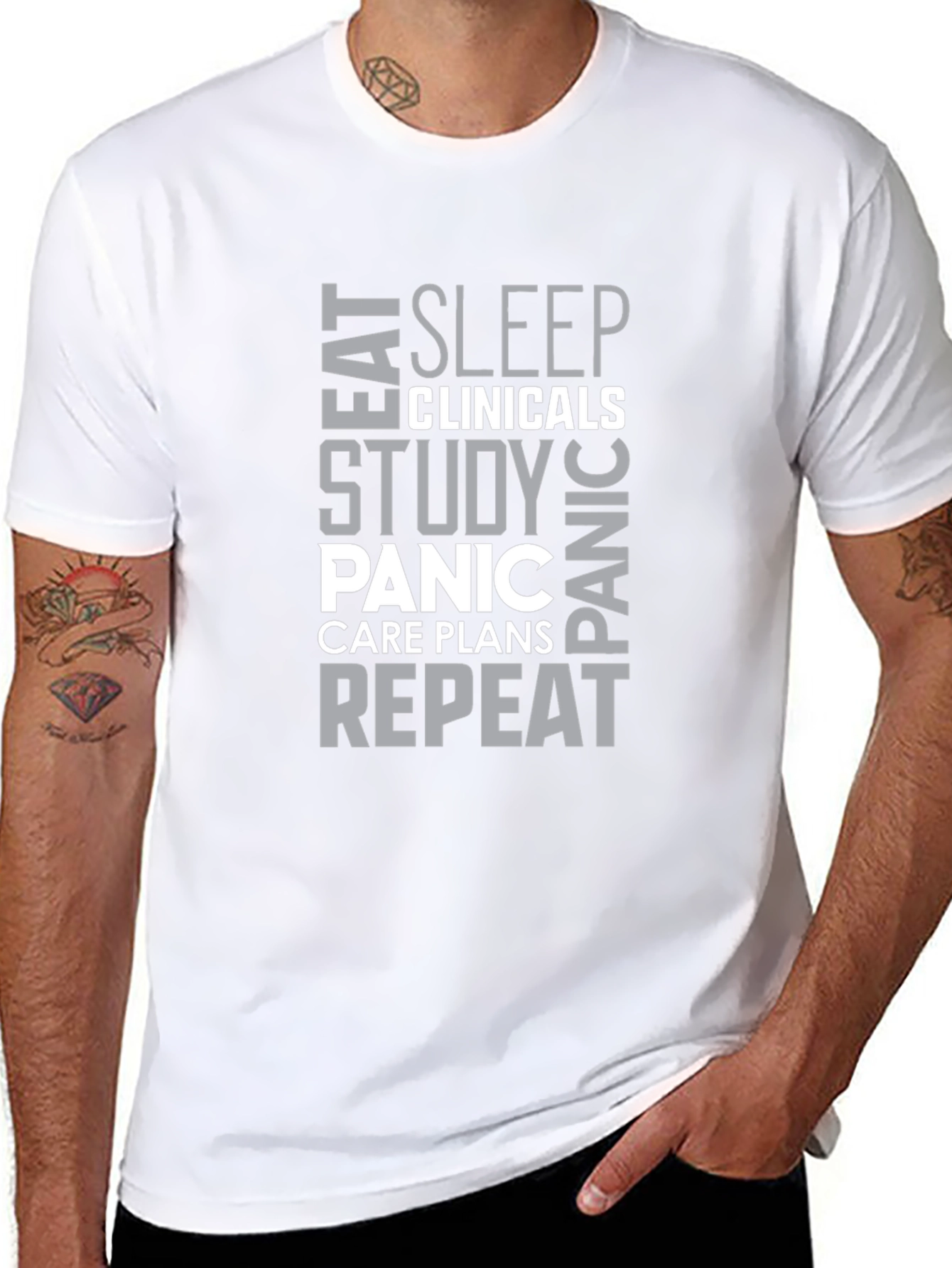 Eat Sleep Clinicals Funny Nursing T-Shirt