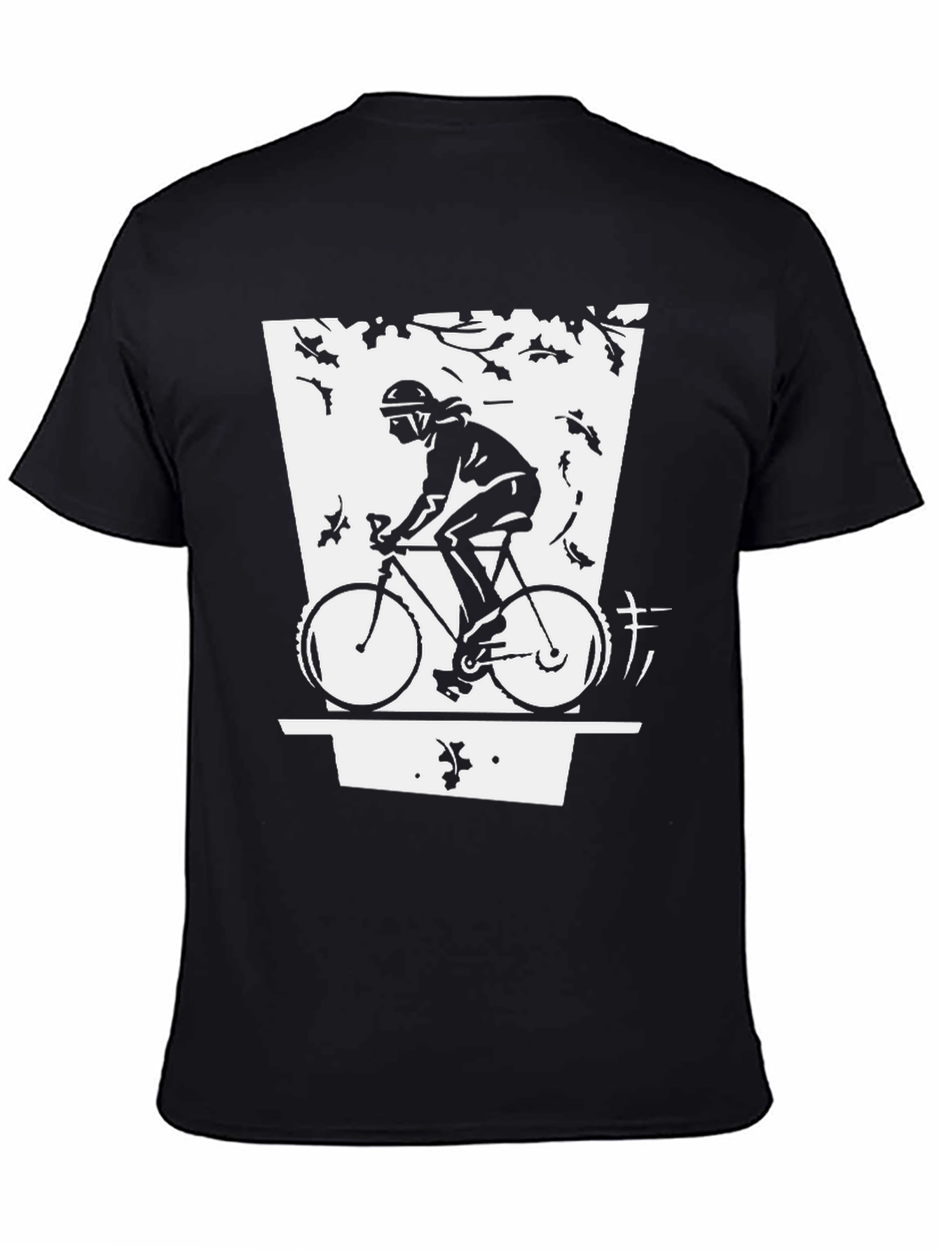 Cyclist Graphic Black T-Shirt - Urban Style