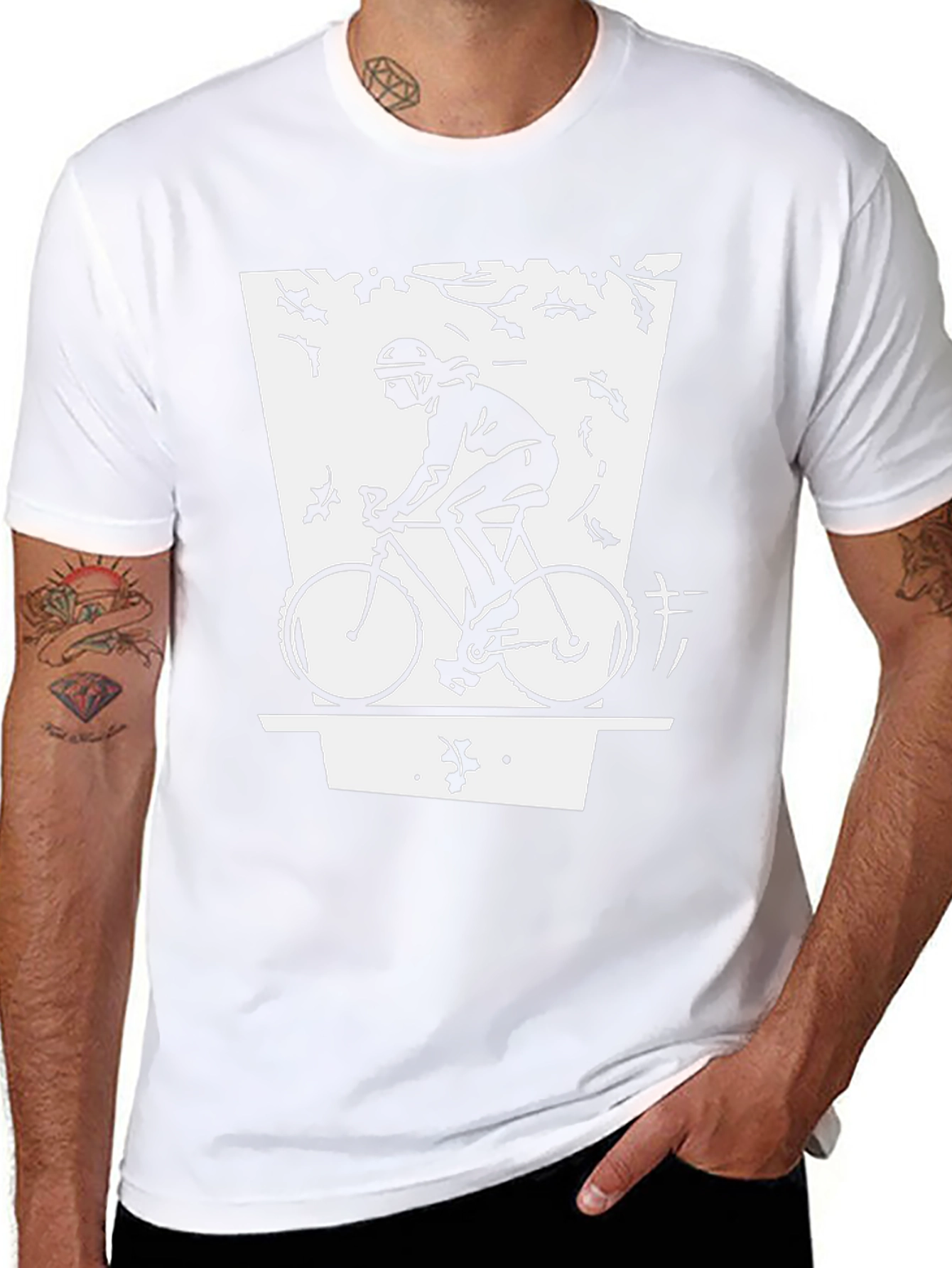 Cyclist Graphic Black T-Shirt - Urban Style