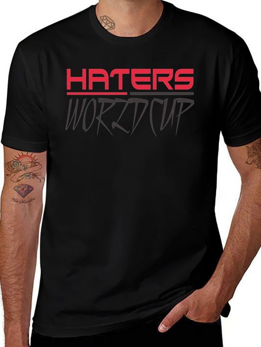 Haters World Cup Graphic Tee - Stylish Black T-Shirt