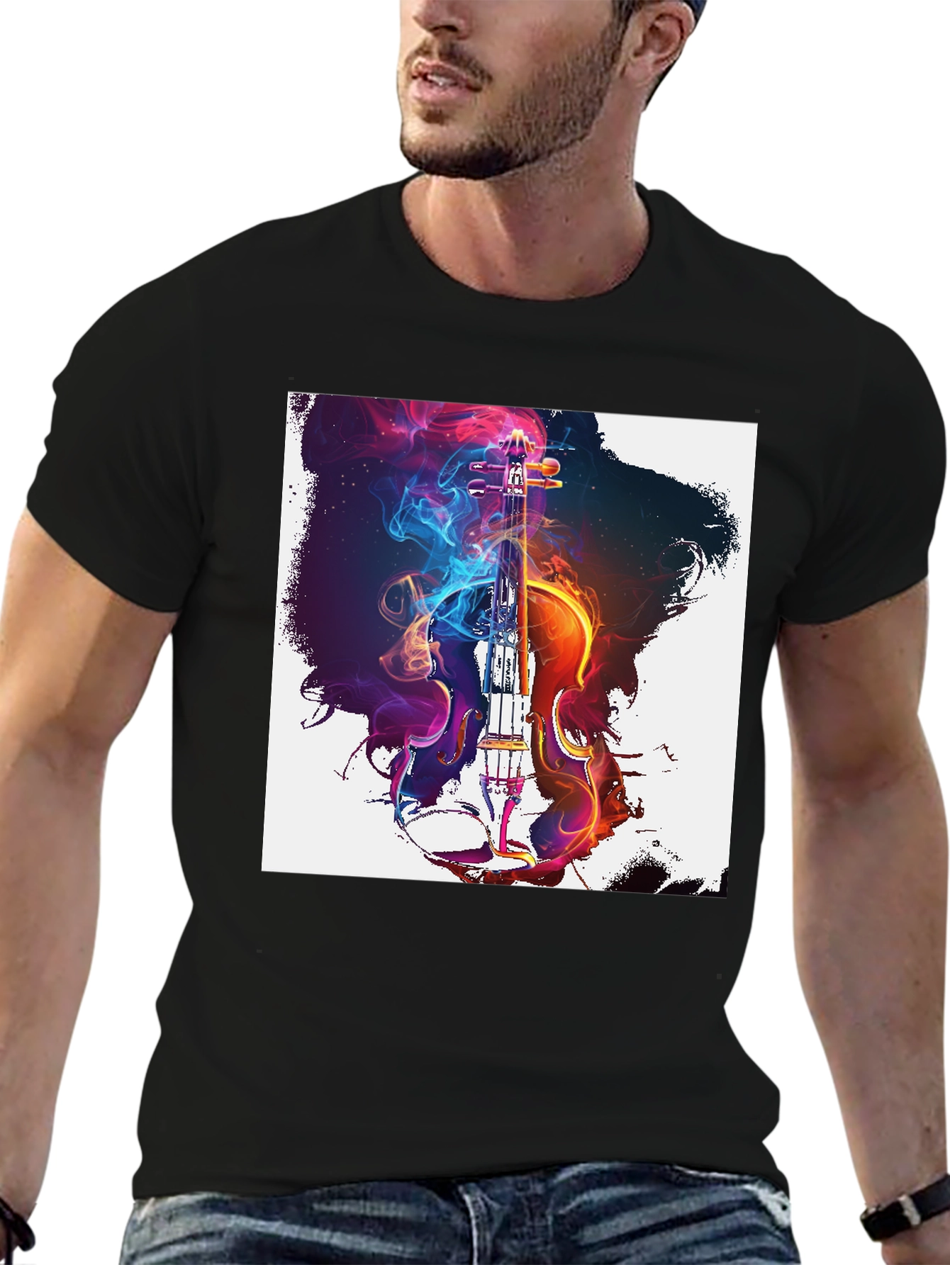 Violin Art Graphic T-Shirt - Musicians Tee