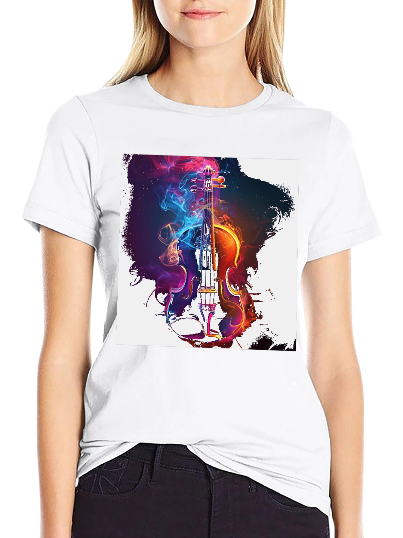 Violin Art Graphic T-Shirt - Musicians Tee