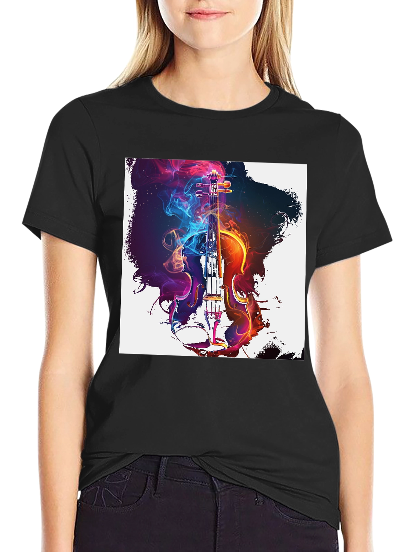 Violin Art Graphic T-Shirt - Musicians Tee
