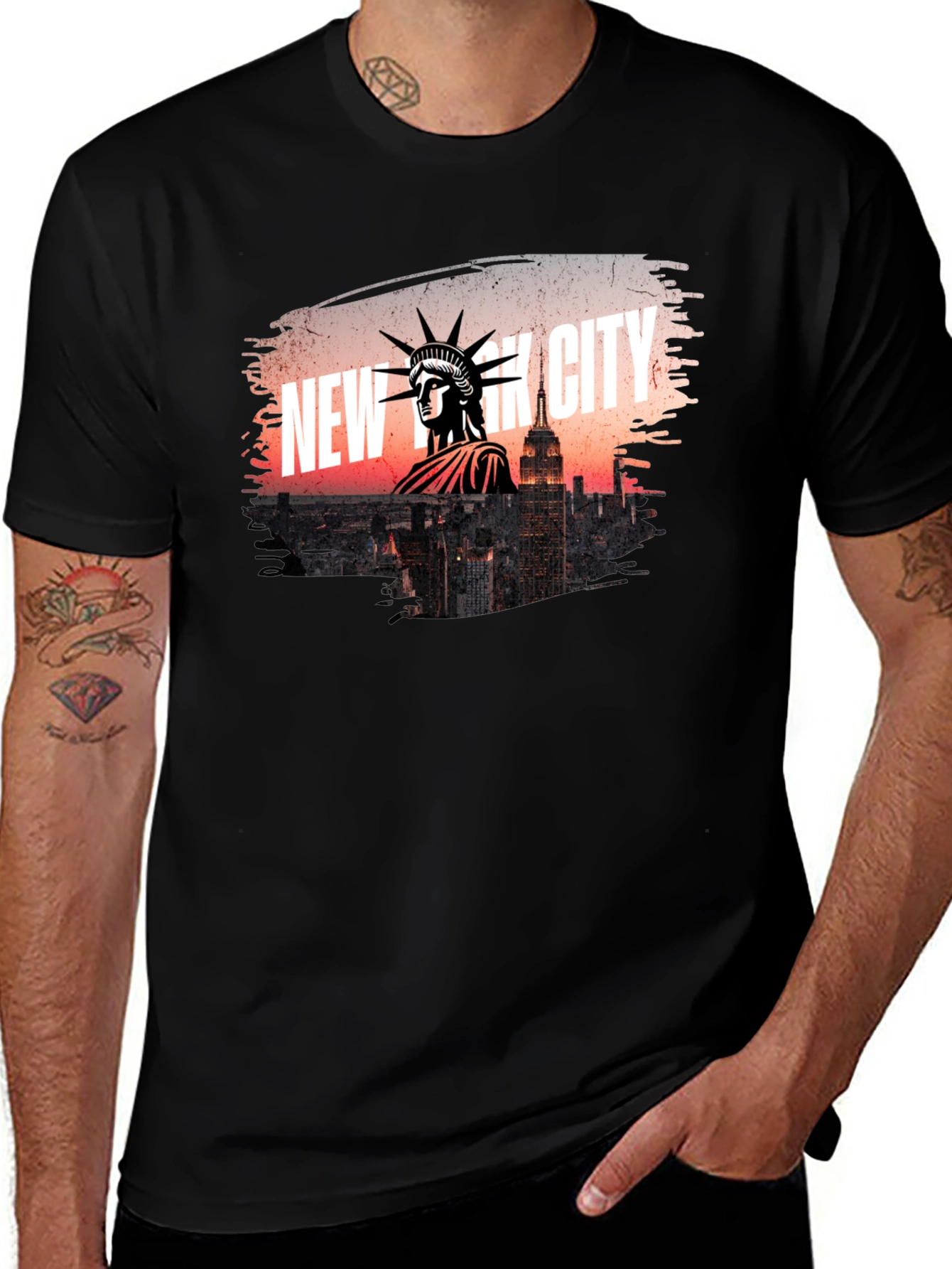New York City Statue of Liberty Graphic T-Shirt