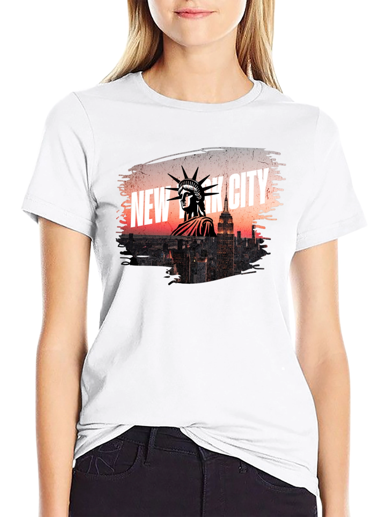 New York City Statue of Liberty Graphic T-Shirt
