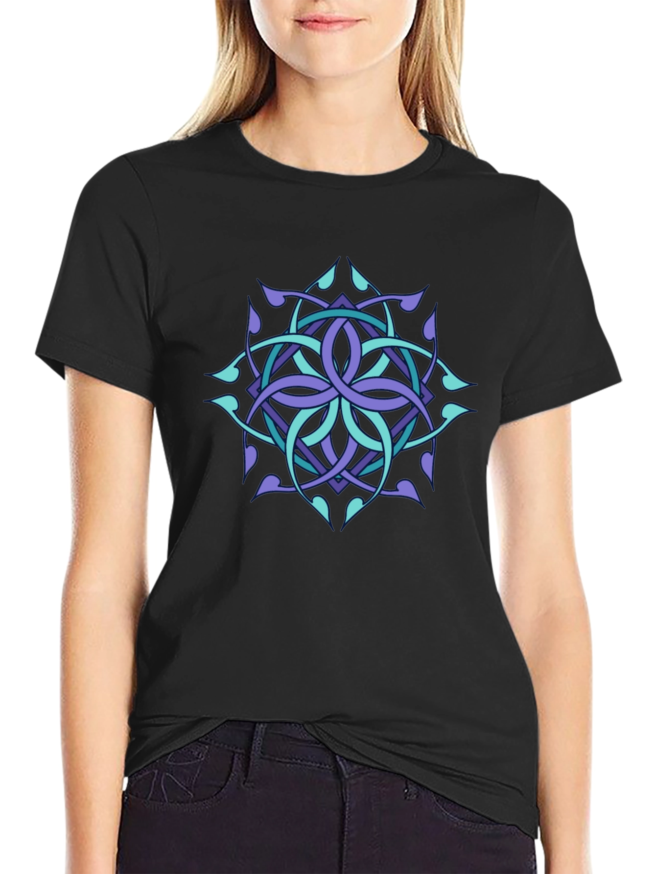Celtic Knot Graphic Tee - Black