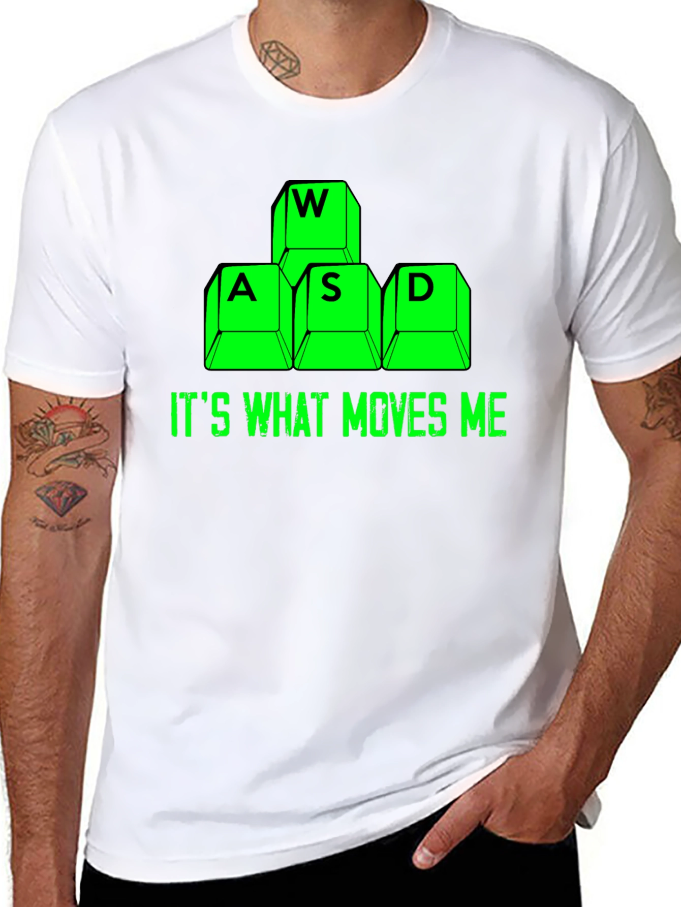 Gamer T-Shirt: WASD Keys Its What Moves Me