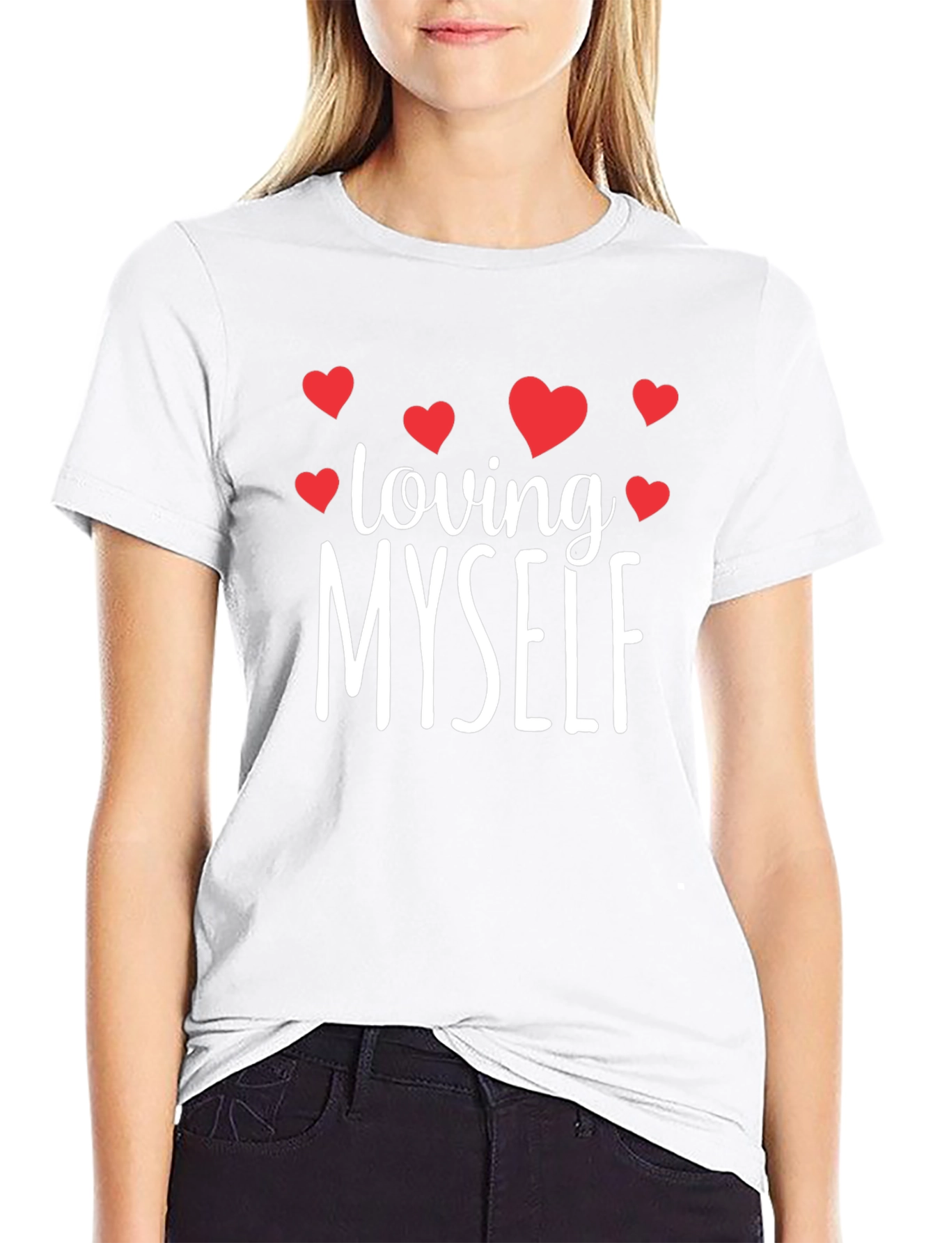 Loving Myself Graphic Tee - Black T-Shirt