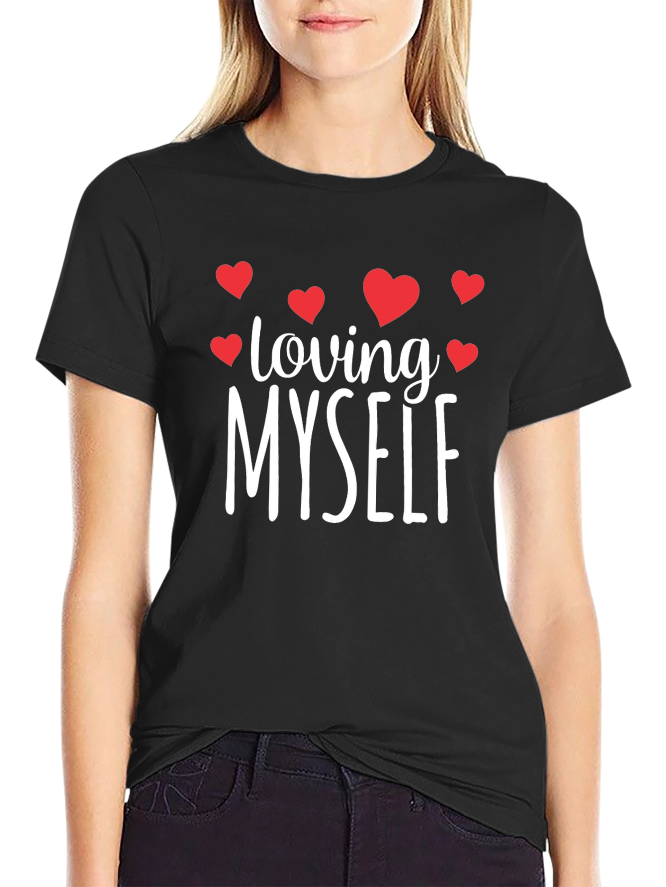 Loving Myself Graphic Tee - Black T-Shirt