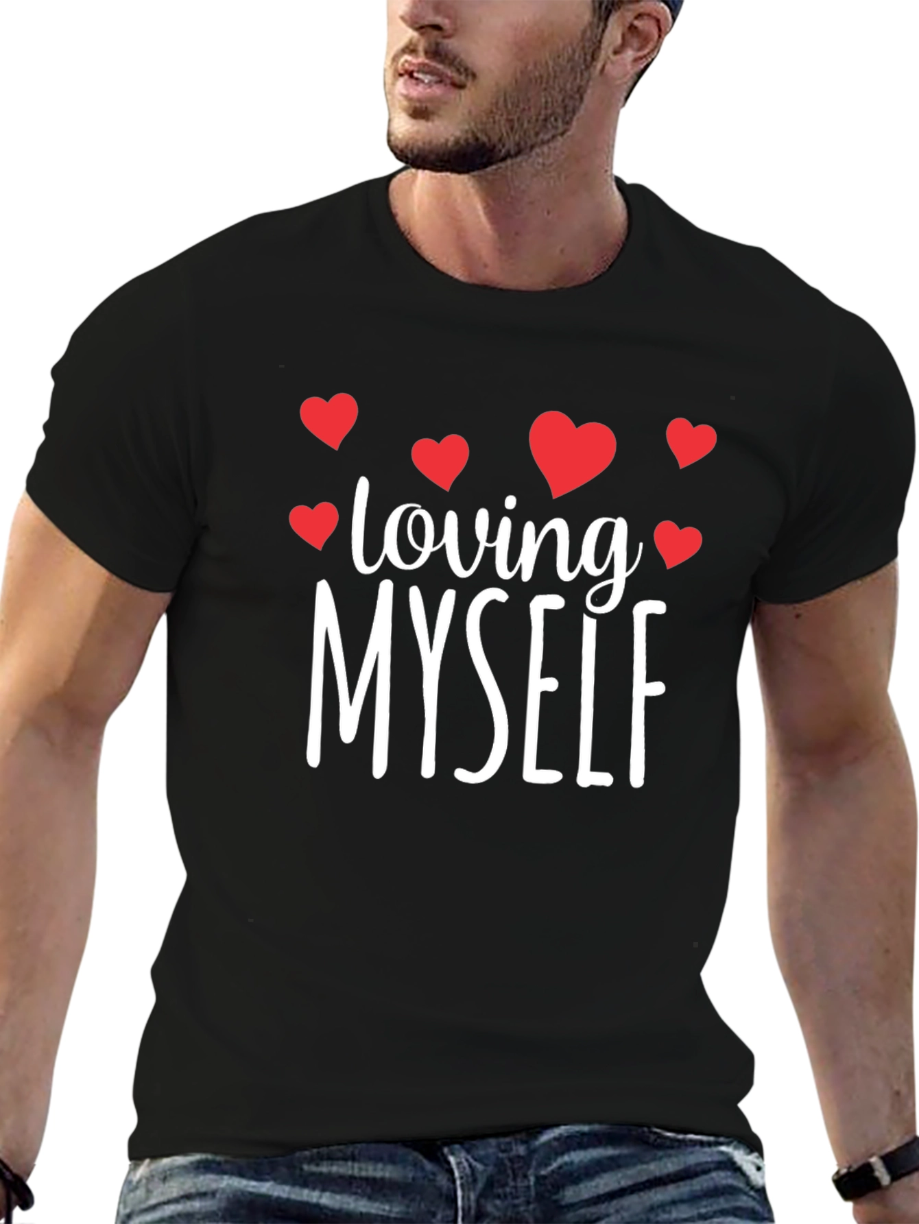 Loving Myself Graphic Tee - Black T-Shirt